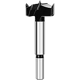 1-1/2" | 38mm Forstner Drill Bit,Tungsten Carbide Tipped - for Hard Wood,Soft Wood Woodworking Hinge Cutter Tool Kits for Ven