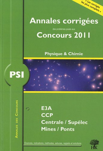 Physique et chimie, PSI