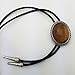 SELOVO Native American Bolo Tie Genuine Leather Western Simulated Tiger Eye Stone