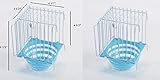 Lot of 2 Bird canary nest with metal hanging basket and door 4.5x4.5x6.5