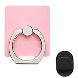 Kickstand, Universal Ring Stand /360 Degree Rotating/ + Car Holder Mount Cell Phone and Tablets Anti Drop Ring for iPhone, iPad, iPod, Android, Samsung Galaxy Note Tab (A - Baby Pink)