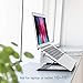 Adjustable Laptop Stand - Portable Laptop Stand with 5 Tilt Levels & Anti-Slip Pads for Tablets, Computers, Foldable Laptop Riser Fits 10-15inch Notebook with Open Back for Better Airflow by HUANUO