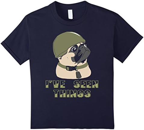 Kids PUG CRAZY SHIRT , I've Seen Things T-shirt - Funny Pug Shirt 8 Navy