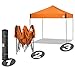 E-Z UP Pyramid Instant Shelter Canopy Pop Up Tent, 10' x 10' with Wide-Trax Roller Bag & 4 Piece Spike Set, Royal Blue