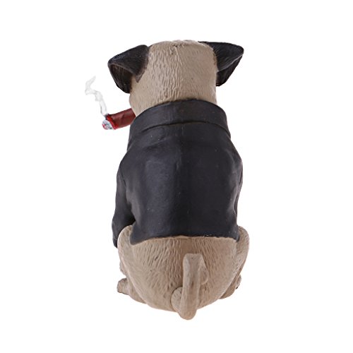 image for Unknown MagiDeal 1/6 Lovely Pug Dog Cigar Animal Model for 12'' Action