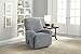 Perfect Fit Serta | Slip-Resistant Form Fitting Recliner Slipcover, Lightweight Ultra Durable Stretch Grid Fabric (Gray, 2-Piece)
