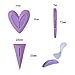 USUNO Portable Bikini Trimmer Shaver for Women Pubic Hair Razor Bikini Shaving Stencil Privates Shaper Secret Intimate Tools Kit, Set of 4 Styles. (Heart Straight Triangle Star)