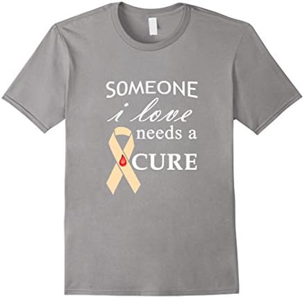 Men's Someone I Love Needs a Cure Type 1 Diabetes T-Shirt Medium Slate
