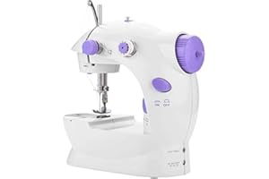 Wisdom Link Mini Automatic Portable Electric Sewing Machine Compact Double Speeds Control Double Thread Electric Household Se