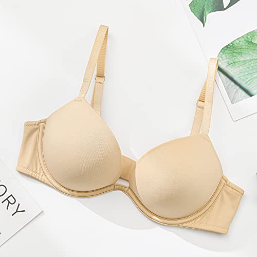 Wingslove Women's Push Up Bra Deep V Plunge Underwire TShirt Bra