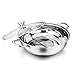 Shabu Shabu 18/10 Stainless Steel & Glass Lid Hot Pot With Divider And Ladles, 13 inch, By Bruntmor