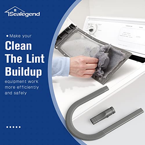 Sealegend Dryer Vent Cleaner Kit Compatible with Dyson Dryer Lint Brush Attachment Power Adapter Compatible with V6 DC35 DC44 Cordless Vacuum Cleaner