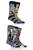 SockShop Mens 5 Pair Star Wars Yoda, Chewbacca, C3P0, R2-D2 and Han Solo Socks