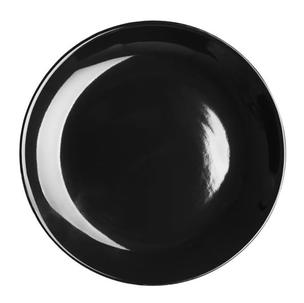 nisbets limited Olympia Cafe Coupe Plate Black - 205mm 8" (Box 12)