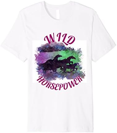 Mens Wild Horsepower Mustangs Running In Purple Mist 2XL White