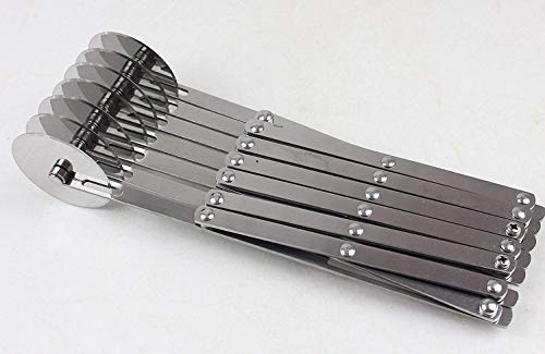 FUNTRESS Stainless Steel Pizza Brownies Cookies Cake Pastry Cutter Multi-Round Knife Professional Bakes Cutting Tool Dough Divider with Sharp Blade 7 Round - Thumbnail 5