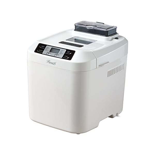 Rosewill Bread Maker Machine with Automatic Fruit and Nut Dispenser, GlutenFree, 2 Lbs Capacity