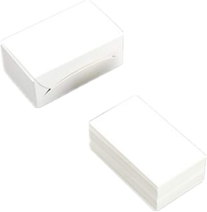 Amazon 白無地クラフトノートペーパー ビジネスカード 語彙ワードカード メッセージカード Diyギフトカード 空白紙タグ 400枚 紙製品 文房具 オフィス用品