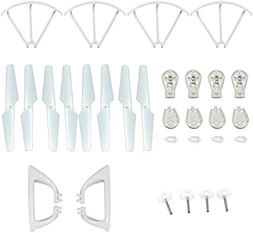 LHI Quadcopter Spare Parts Crash Pack Kit Replacement Main Blade Propellers Motor Propeller Protectors Blades Frame Landing Skid Battery Main Gears Set Motor Base for MJX X400 X400W
