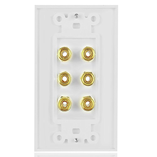 TNP Home Theater Speaker Wall Plate Outlet 4 Speaker Sound Audio