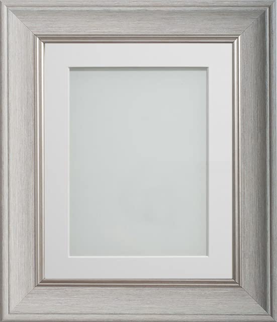 Frame Company Drummond Pale Grey Photo Frame, Off-White Mount, 8x6 for 7x5 inch, fitted with perspex