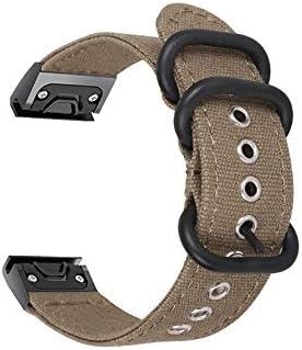 SplenSun Quick Fit Canvas Band Replacement for Garmin Forerunner 935,Fenix 5 Plus,Marq Collection Series,D2 Delta Smartwatch,Breathable&Lightweight Straps for Approach S60,Quatix 5