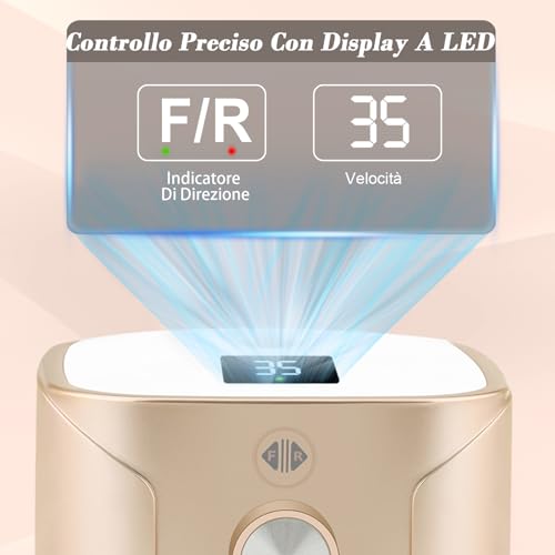 Kredioo Professional Nail Drill 35000RPM, Nail Cutter, Electric Nail File, Manicure and Pedicure, Electric Drill for Removing Gel/Nail Polish, Gold