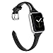 Wearlizer Slim Thin Leather Bands Compatible with Apple Watch Band 38mm 40mm 41mm 42mm 44mm 45mm 46mm 49mm Women Men Strap Wristband Bracelet for iWatch Series 11 10 9 8 7 6 5 4 3 SE/Ultra 3 2 1