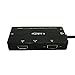 LinkS Gold Plated DisplayPort to HDMI/VGA/DVI Male to Female Support audio 4-in-1 Adapter in Black Support hook up three monitors at the same time