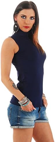Mellice -Womens Shirt Top Sleeveless Turtleneck - 010