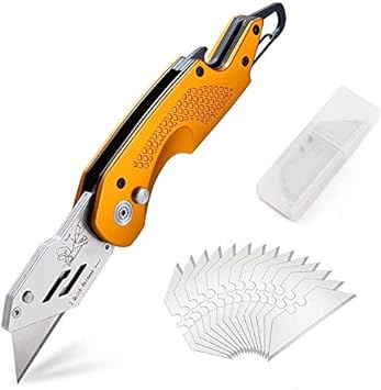 Professional Box Cutter Folding Utility Knife E Prance Pocket Carpet Knife With 14 Replaceable Sk5 Stainless Steel Blades Easy Release Button Quick Change And Locking Razor Knife Gold Amazon Com Professional Box Cutter Folding Utility Knife E Prance Pocket Carpet Knife With 14 Replaceable Sk5 Stainless Steel Blades Easy Release Button Quick Change And Locking Razor Knife Gold Amazon Com