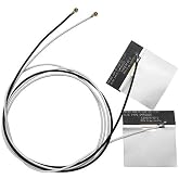 MHF4 IPEX4 WiFi 6E Antenna Tri-Band 6GHz 5GHz 2.4GHz 2-Pack | MHF4 IPEX4 Tri-Band antenna for Intel AX210/AX200/AX201. 2.4/5/6GHz, FPC adhesive, FPC Adhesive NOT U.FL / IPEX1!