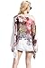 Qunsia Women's Chiffon Caftan Poncho Tunic Top Cover up Batwing Blouse