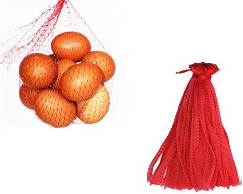500pcs Mesh Produce Bag, Organic Nylon Fruits and Veggies Cereals Bags for Grocery Storage Shopping with Drawstring,30CM