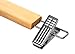10 Pack Wooden Pants Hangers with Clips - Smooth Finish Solid Wood Skirt Hangers Space Saving - Natural Wood Color - Clip Hanger for Pant, Skirts, Shorts, Tanks, Blankets, and Dresses.