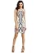 ROMWE Women's Cutaway Sleeveless Geometric Print Party Dress Multicoloured S