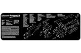 TekMat Remington 870 Cleaning Mat / 12 x 36 Thick, Durable, Waterproof / Long Gun Cleaning Mat with Parts Diagram and Instructions / Armorers Bench Mat / Black