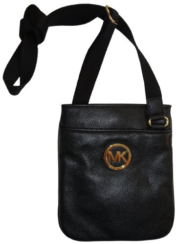 Kors Fulton Leather Crossbody Black Women's Michael