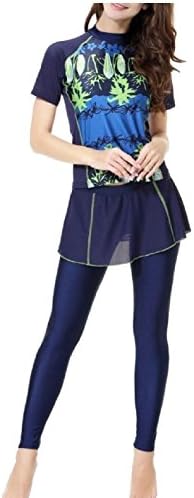 heymoney Women Ladies Short Sleeves 2-Pieces Swimwear Swimsuit Muslim Burkini