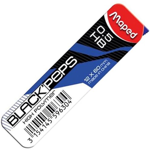 Maped Black Peps 0.5 mm Mechanical Pencil Refill, Display Pack of 12