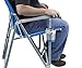 GCI OUTDOOR Sunshade Captain's Chair | Collapsible Folding Canopy Shade Chair with Durable Armrests, Drink Holder & Portable Carry Bag, Perfect for Beach Trips & Picnics — Saybrook Blue