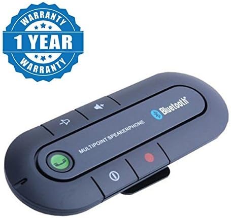 Captcha Multipoint Wireless Hands-Free Bluetooth Sun Visor In-Car Speaker for Android/iOS Devices (Color may vary)