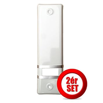 2x Gurtwicklerblende ohne Gurtausbau Lochabstand 135 mm in Weiß