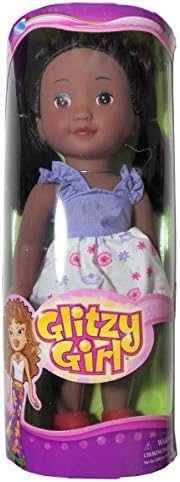 Glitzy Girl 12 Inch African American Girl Doll In Spring Flower Dress