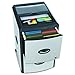Storex Plastic 2-Drawer Mobile File Cabinet with Metal Accents, Roll Top, Gray/Black,Grey, 19 x 15 x 25 inches