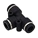 1/4 Push to Connect Fittings Pneumatic Tube Fittings Push Lock Tee, Pack of 10