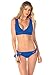 Becca by Rebecca Virtue Women's Electric Current Banded Triangle Bikini Top