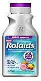 Rolaids Antacid Calcium & Magnesium Supplement Ultra Strength Tablets, Fruit 72 ea ( Pack of 2)