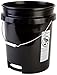 Hudson Exchange 5 Gallon Bucket with Bottom Grip Handle, HDPE, Black