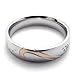 KONOV Women - Size 7 Mens Womens Heart Stainless Steel Promise Ring Couples Wedding Bands